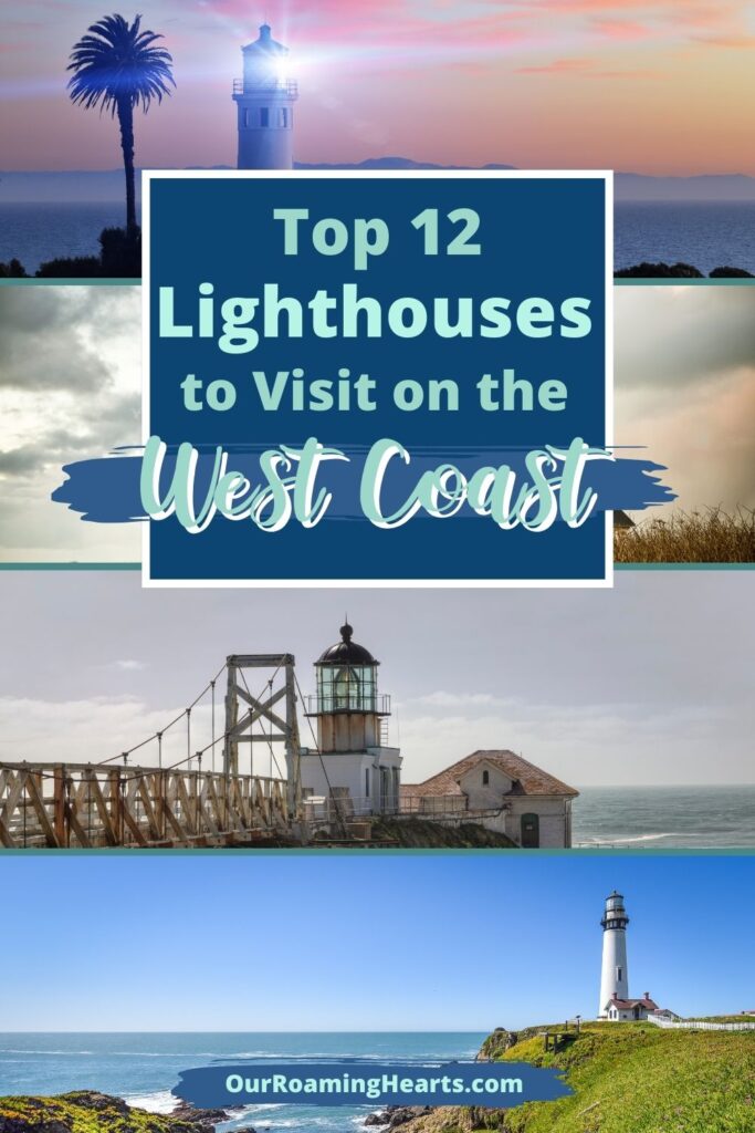 Exploring lighthouses on the West Coast can be a magical experience. From grand and majestic to quaint and cozy, you'll find it all. #lighthouses #westcoast #ourroaminghearts #california #oregon #washington #exploring #travel | Traveling | Lighthouses | West Coast | California | Oregon | Washington | Exploring |