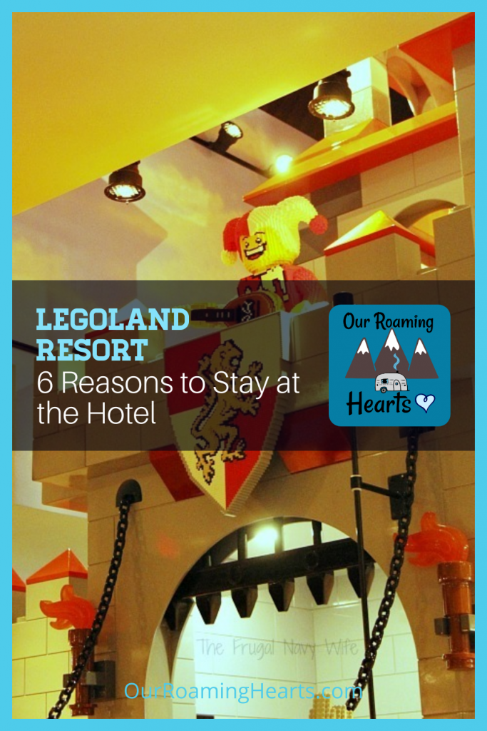 Heading to Legoland and not sure if the Legoland Hotel is worth your money? These 6 reasons (& pictures) will convince you to stay at the Legoland Resort. #ourroaminghearts #legolandresort #winterhavenfl #legolandrestorthotel #familytravel #frugaltravel | Family Travel | Winter Haven Florida | Legoland Resort Hotel Review | Legoland Resort | Florida Travel | Family Attractions in Florida