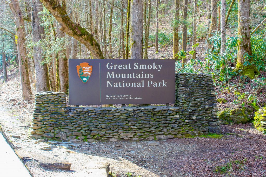 The Great Smoky Mountains National Park Sign