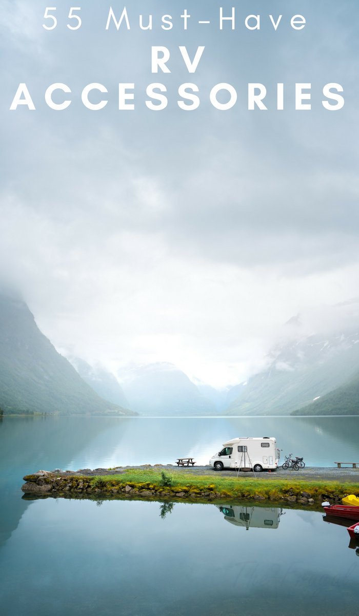 When it comes to RVing, we don’t mess around. If you are new to the RV life, here are 55 RV Accessories must-haves from fulltime RV'ers. #rvliving #rvlife #fulltimerving #rvaccessories #ourroaminghearts | Rv Living | RV Accessories | RV Hacks | Full Time RV Living | Traveling in an RV