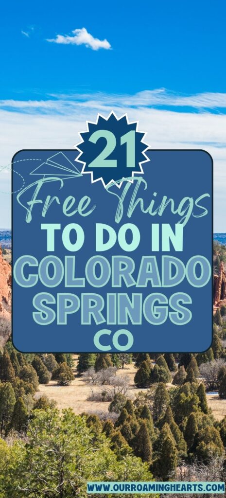 Make sure to make time for these free things to do in Colorado Springs CO. Everything from Pikes Peak to the old west trails, and more. #colorado #coloradosprings #thingstodo #ourraminghearts | Travel Colorado | Colorado Springs | Things to do In CO