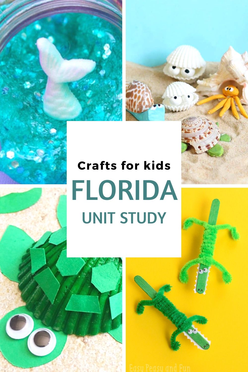 New on our Florida Unit Study we added Florida crafts to get some hands-on fun. From Slime to Clothespin crafts, we have you covered! #ourroaminghearts #florida #crafts #unitstudy #roadschooling #homeschooling | Florida | Crafts about Florida | Roadschooling | Homeschooling | Unit Study | Florida Unit Study | Crafts for Kids