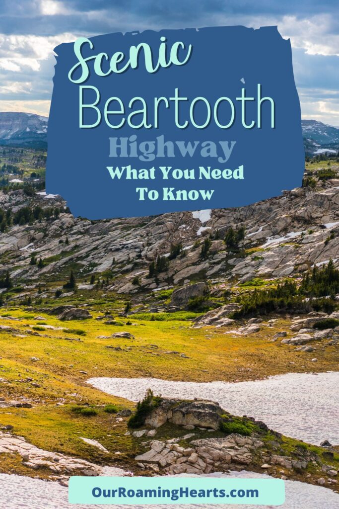 Beartooth Highway, a 68-mile byway through southwest Montana and into Yellowstone National Park. Here’s a glance at some of the things to not miss. #ourroaminghearts #scenicbyway #beartoothhighway #wyoming #montana #nationalpark | National Park | Beartooth Highway | Scenic Drives | Wyoming | Montana |