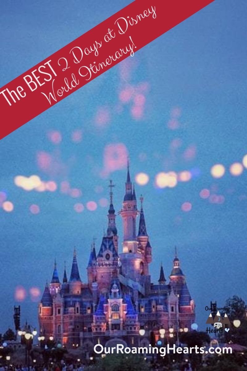 If you have just 2 days at Disney World in Orlando, Florida, then you will want to make the most of your time there. Use this 2 Day Itinerary to plan your trip. #ourroaminghearts #disney #itinerary #orlando #floridavacation | Orlando, Florida | Disney Vacation | Disney Itinerary | Things to do at Disney |